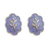 Purple Drip Oil Leaf Lace Stud Earrings - Luxury Retro Niche High-End Versatile Earrings for Women