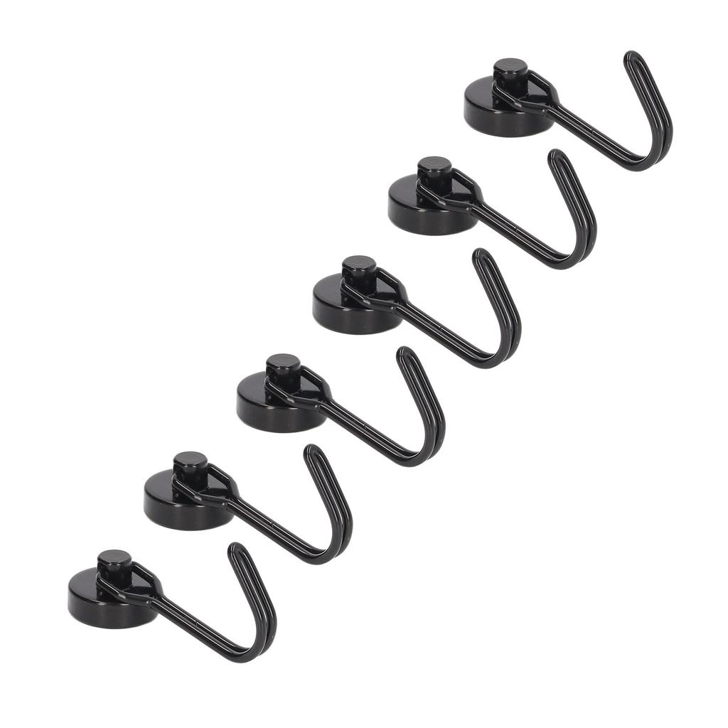 6 Stück Schwenkbare Magnethaken Klein Leicht Stabil Hakenleiste zur Organisation Installation 0 bis 5KG