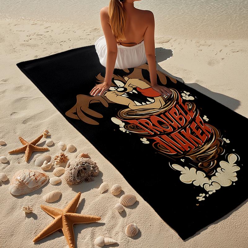 Tasma-nian In Action Beach Towel, Super Soft Microfiber, Gift for Her/Him, Birthday, for Pool, Beach, Travel, Home Decor Fan gifts