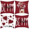 New Letter Love Valentine's Day Pillowcase Linen High-definition Printing Living Room Sofa Cushion Pillowcase