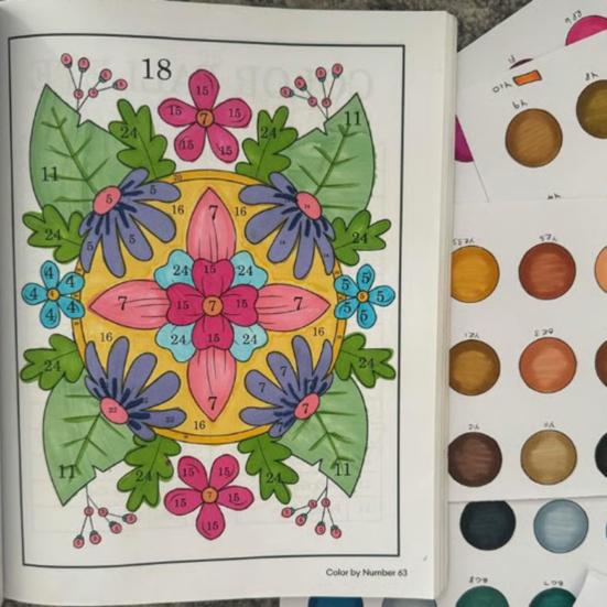 Color by Number for Adult 75 Beautiful Pictures Anxiety Therapy Coloring Book for Relaxation Stress Relief