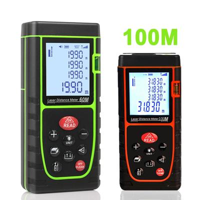 Laser Rangefinder 40M 60M 80M 100M Rangefinder with Backlight Tape Measure Rangefinder Build Measuring Equipment Ruler Test Tool