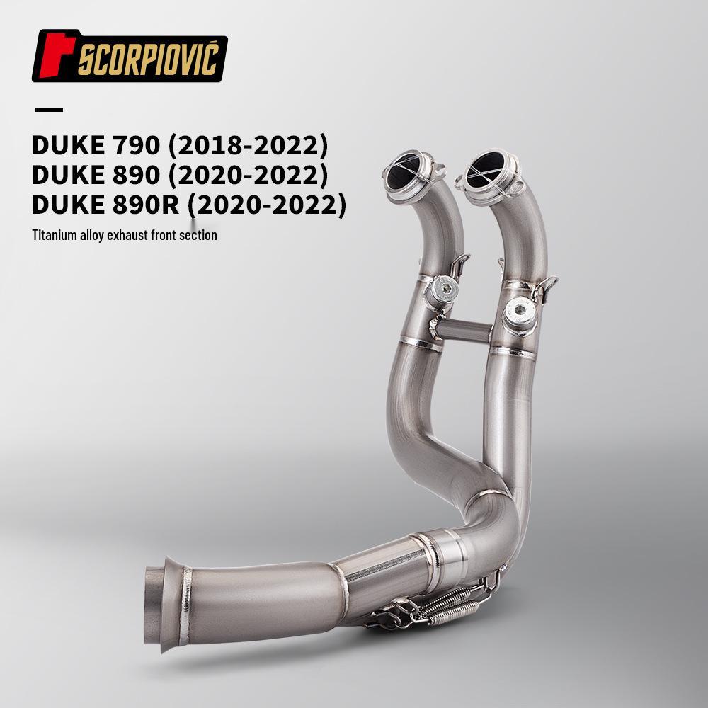 790DUKE Stainless Steel Exhaust Pipe Kit - Debaffled/Baffle Option, Direct Fit