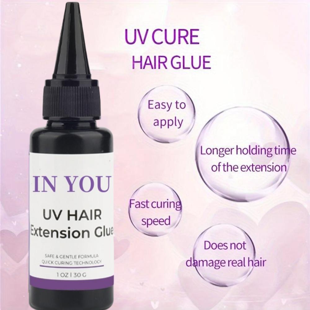 20W UV Hair Extension Kit: High-Intensity Lamp + 30g Glue & Remover | Fast-Curing Waterproof Bonds | Salon-Grade Home Secure System