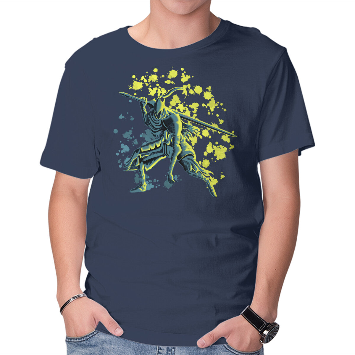 Unisex Crew Neck T-Shirt Abyss Walker Graphic Short Sleeve Casual Tee L