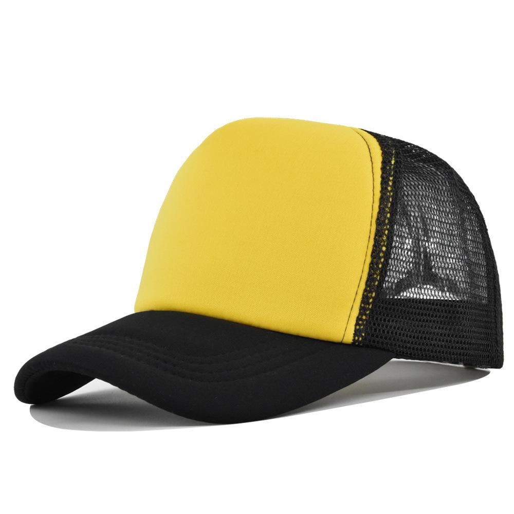 Fashion Desgin Solid Color Sponge Baseball Cap Net Cap Curved Brim Hat Sun Hat Light Mesh Sun Cap Outdoor Women Men