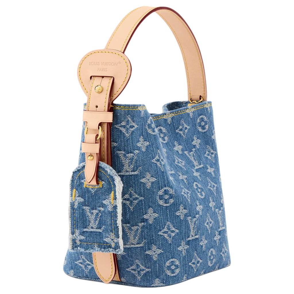 Louis Vuitton All In BB Fabric Bucket Bag, One Shoulder Handbag Small Women's Blue M28107