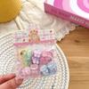 Inel colorat dulce și drăguț pentru păr cu iepuraș și ursuleț Bandă de cauciuc mică pentru copii Sfoară mică pentru legat părul copiilor Accesorii de păr