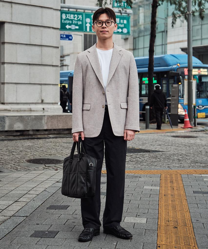 Stco [Summer] Seersucker Solid Jacket_Beige (Relaxed)_Sjaxb02Nsd