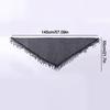 Breathable Tassels Lace Head Scarf Elegant Lace Flower Polyester Hollow Triangle Scarf Triangular Sequin Decor Scarf