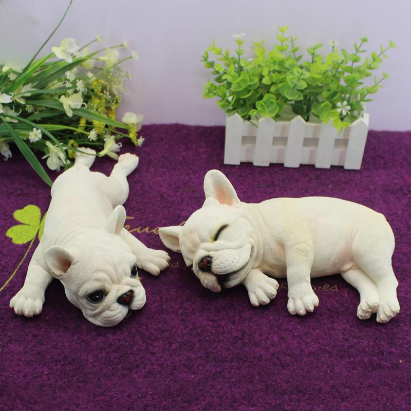 Simulated Bulldog French Model Tabletop Figurine Micro Decoration Landscape