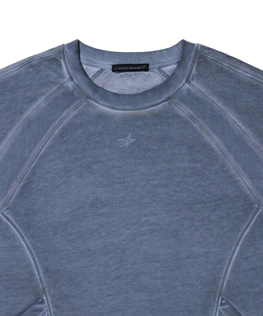 Loghideumatin Lm Lunar Dyed Rib Point Sweatshirts (Blue)