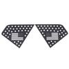 For Kia Soul - Aluminum Alloy Black Car Rear Triangular Glass Window Honeycomb Decorative Panel Sticker Accessories