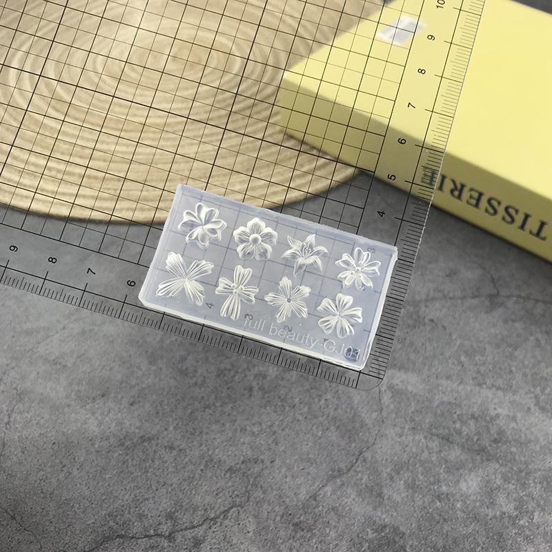 3D Rose Flower Silicone Nail Mold Ocean Style Shell Starfish Nail Transparent Mold Diy Nail Art Decoration Manicure Design Tools