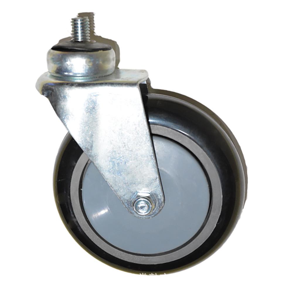 Heavy-Duty Polyurethane Swivel Casters - 4" & 5" Wheels, Smooth Durable Shopping Cart & Supermarket Trolley Rollers