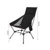 Foldable Moon Camping Chair Aluminum Lightweight Portable Quad Frame Beach Chair Ergonomic Backrest for Picnic Fishing Outdoor