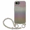 For iPhone 16e Case Gradient Glitter TPU Protective Phone Cover with Wrist Strap
