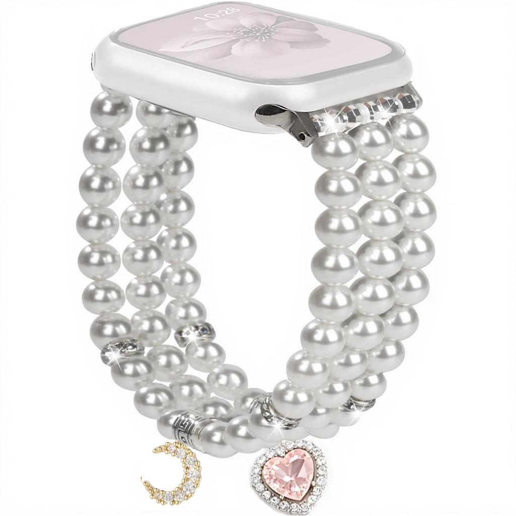 Pasek do zegarka Apple Watch Series 10 9 8 7 SE 6 5 4 3 2 1 42mm 41mm 40mm 38mm Bransoletka z koralików Pasek na nadgarstek