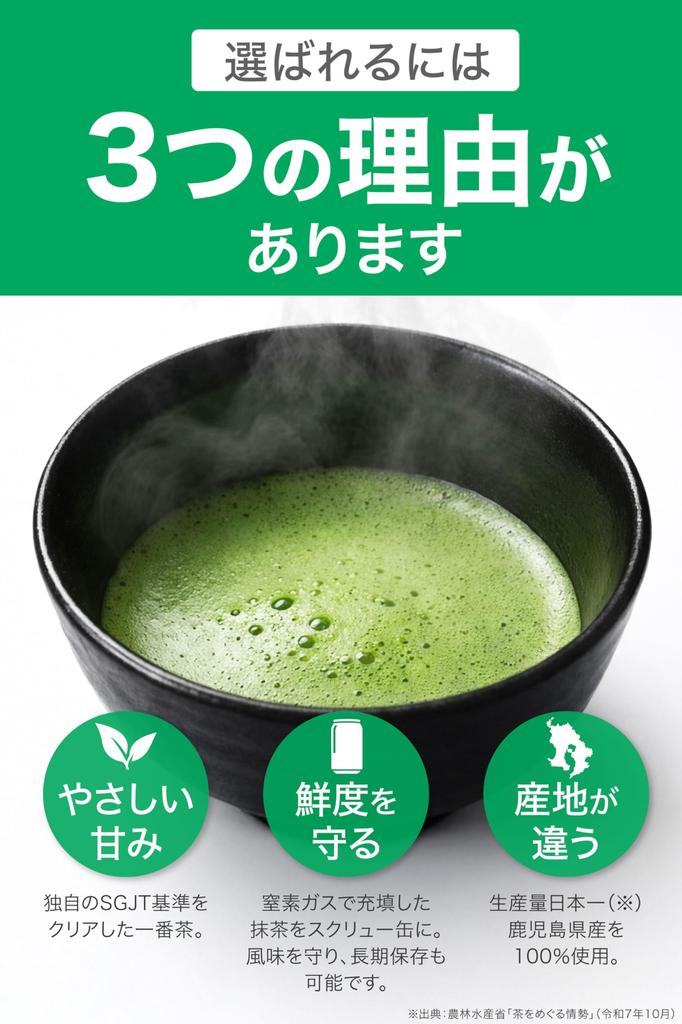 Susumuya Tea Shop Kagoshima Matcha White (HAKU) 30g Tea Ceremony Grade Powder in a Can [100% Kagoshima Prefecture Produced, Meets Unique SGJT Standard