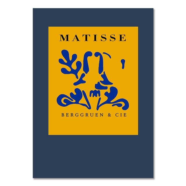 Henri Matisse Abstract Canvas Art Posters Nordic Vase Flower Decoration Paintings Print Picture for Living Room Blue Home Decor
