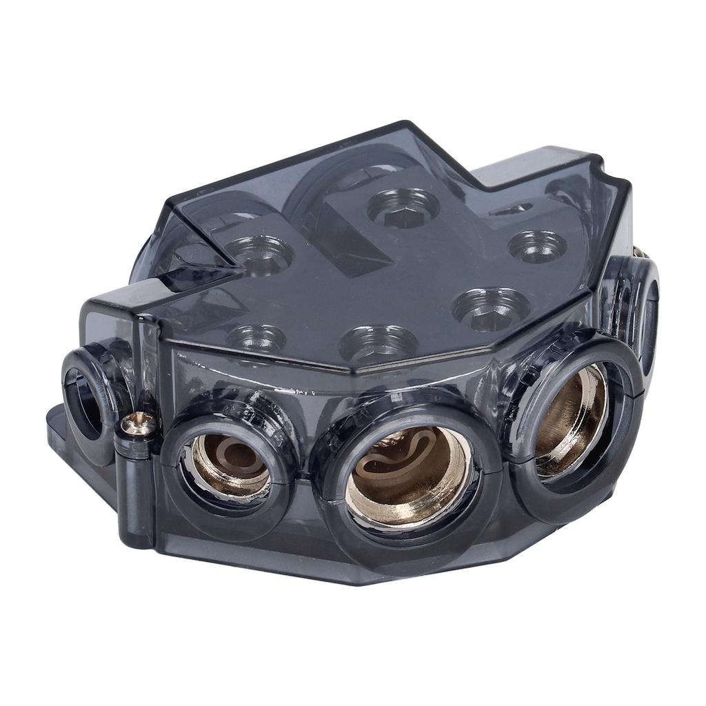 6 Way Power Fuse Distribution Block Ground Cable Splitter 0 Gauge In 248 Gauge Out for Car Audio