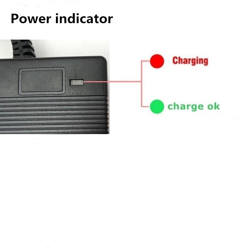 58.8V 2A Charger with GX16-3 Pin DC5.5 XLR Plug, Power Adapter for 52V Li-ion Battery Input 100-240V