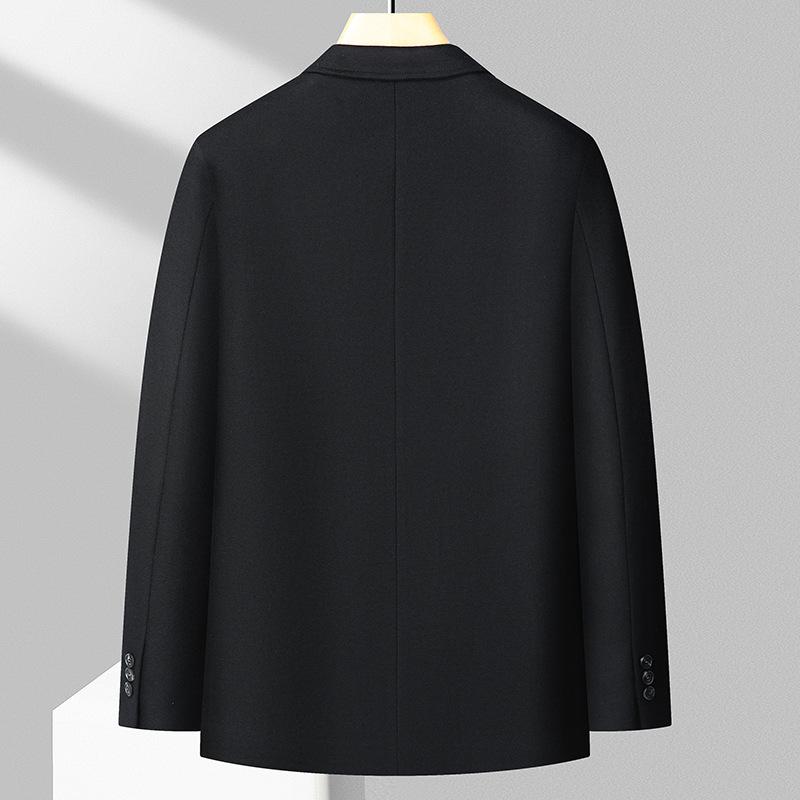 Men's Casual Suit Spring and Autumn Light Luxury Business Knitted Wool Single West Middle-aged and Young People Single-breasted Suit Jacket