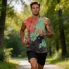 Herren Ärmelloses Tanktop Lässig Trendig Farbspritzer-Print Atmungsaktiv Sportliches Muskelshirt Leichtes Sommer-Trainingsweste