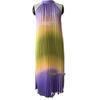 Women's Two-Tone Sleeveless Pleated Casual Dress with Round Neck - Fashion Bestseller In Europe and Asia