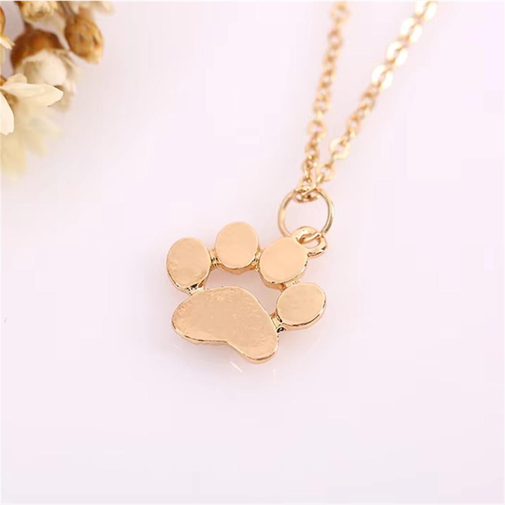 Fashion Creative Paw Claw Dogs Kitten Cat Pendant Necklace Feet Footprint Jewelry Lovers Valentine's Day