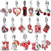 Charms Sterlingsilber Rote Farbserie Charm Roter Elefant Tier Fruchtperlen Original Passend Damen Jubiläumsschmuck Charms