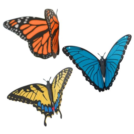 3Pcs Butterfly Magnets for Refrigerators Realistic Double-Sided Wings Flexible Butterfly Home Decor Magnets