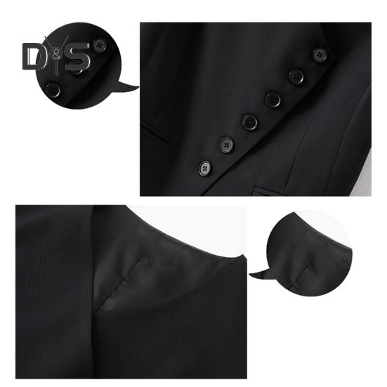 Women Vest Coat Sleeveless Single-breasted Buttons Western Style Slim Fit Cardigan Suit Coat Pure Color V Neck Formal Business Style Lady Waistcoat