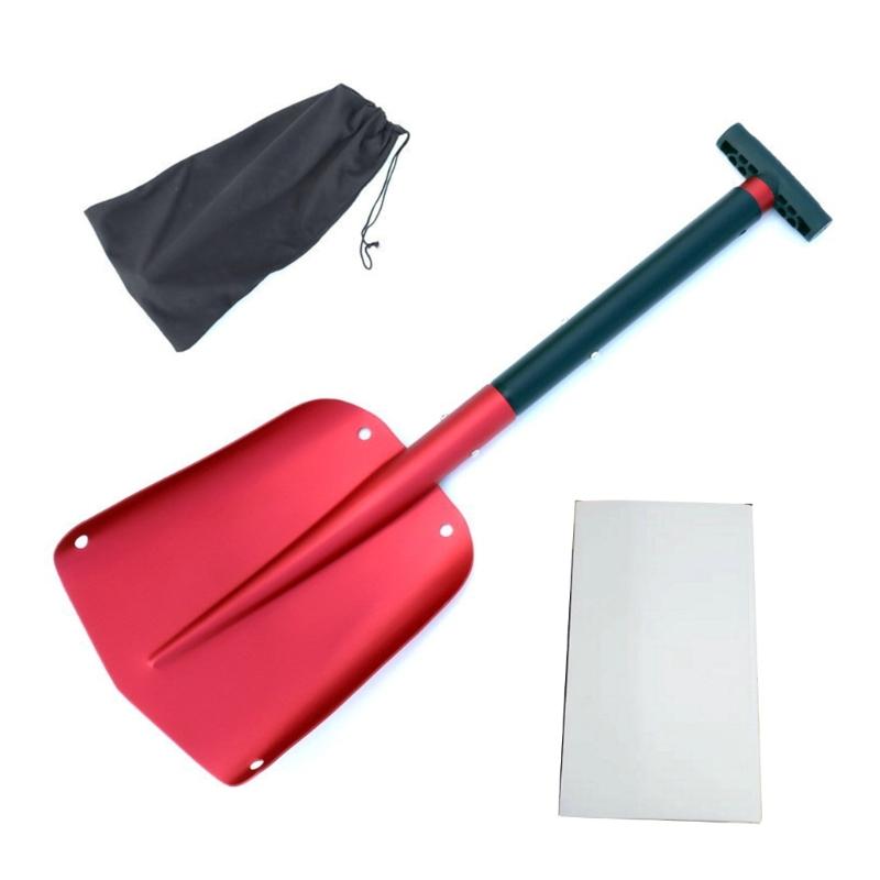 Collapsible Snow Shovel Aluminum Lightweight Snow Removal Tool Retractable 24.8'' to 32'' Snow Shovel