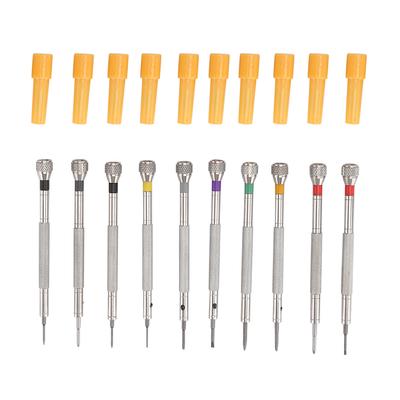 10pcs Stainless Steel Screwdriver Watch Glasses Repair Screw Driver Accessory Tool