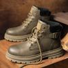 Neue Herren High-Top Wasserdichte Freizeitschuhe, Rutschfeste und Abriebfeste Arbeitsstiefel, Modische Outdoor-Arbeitsstiefel