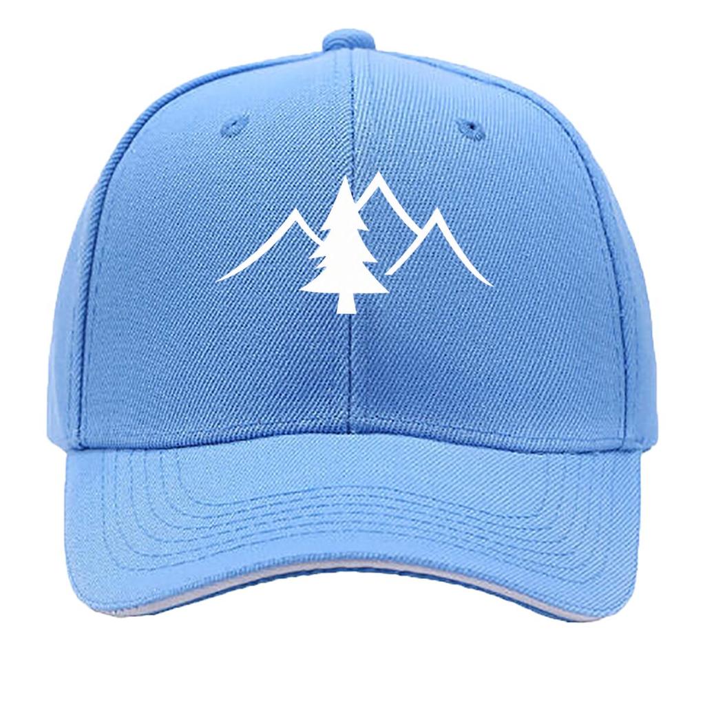 Mountain Pine Forest Camouflage Silhouette Graphic Sandwich Baseball Cap Sun Cap Outdoor Workouts Hat