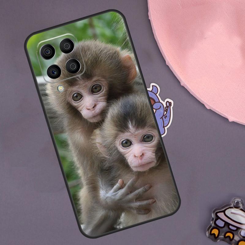 Cute Baby Monkey Animal Case For Samsung Galaxy M13 M33 M53 M20 M30s M31s M12 M32 M52 M11 M21 M51 M14 M34 M54 M55