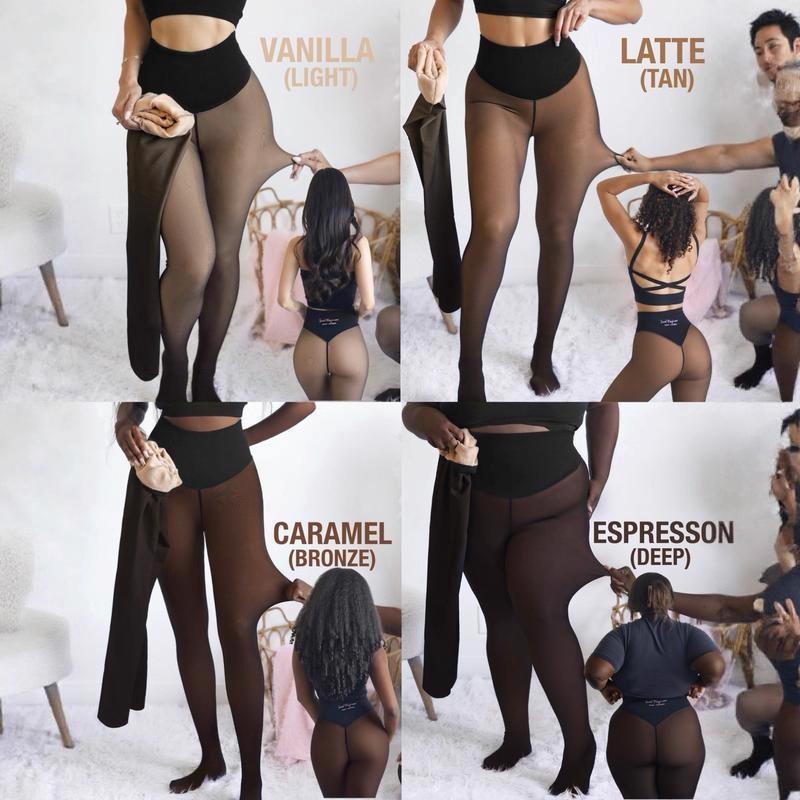 

Upgraded Cross-Border Black Sheer Wool-Lined Base Layer Pants with Single Line Detail L/XL