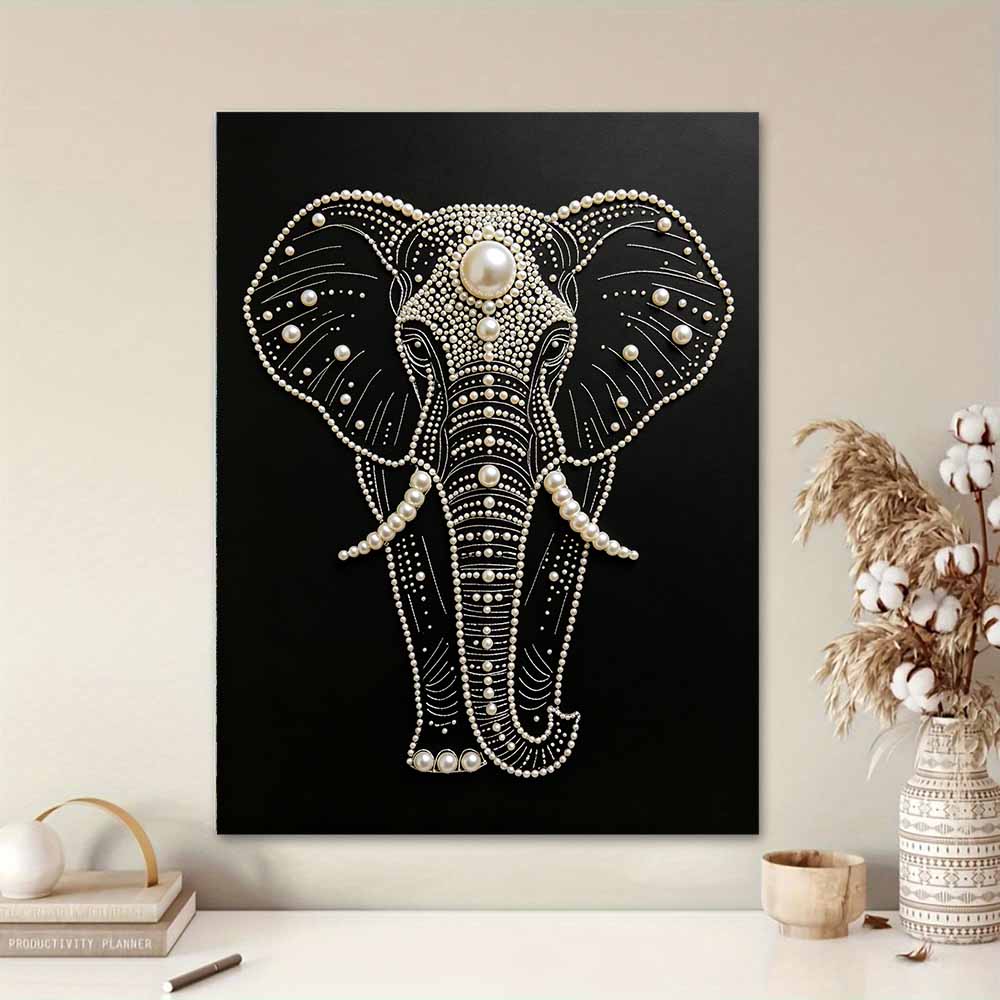 Kit Pittura Diamante Perle Fai da Te per Adulti e Principianti, Elefante Elegante Pittura Scintillante Artigianato Decorazione Murale Casa Regalo Fatto a Mano
