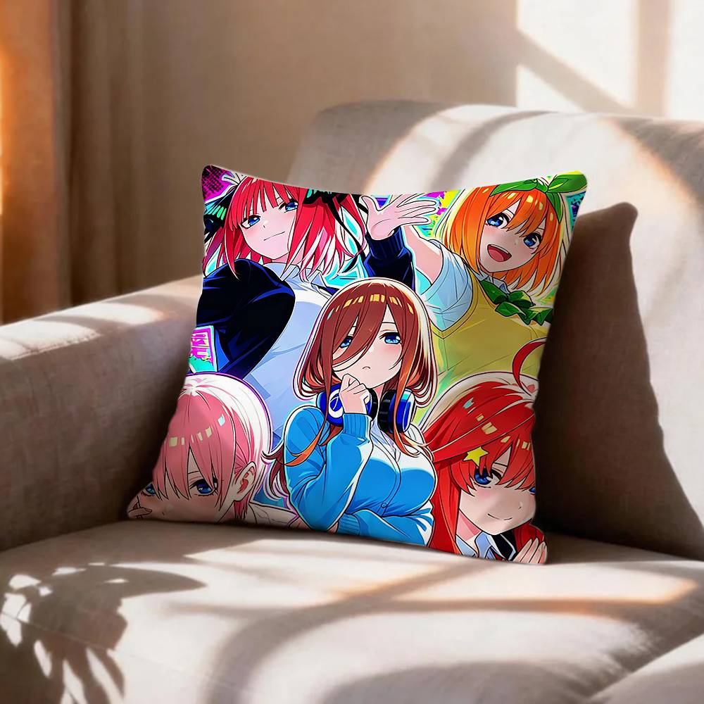 COOL TThe Quintessential Quintuplets Pillow Case Pattern Printed Pillowcase For Living Room Sofa Cushion Cover