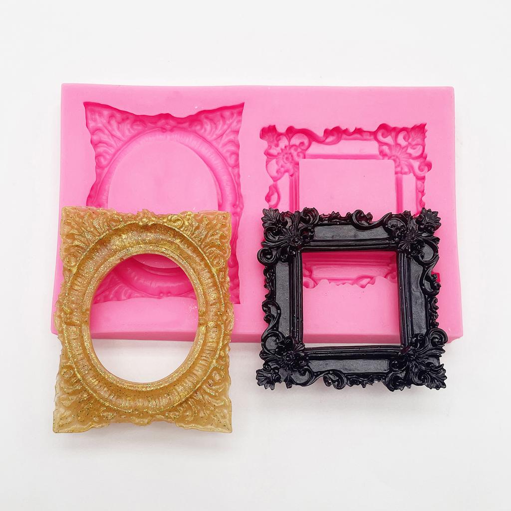 Big Square Frame Silicone Mold Fondant Cake Decorating Tool Sugarcraft Chocolate Gumpaste Mold Baking Tools