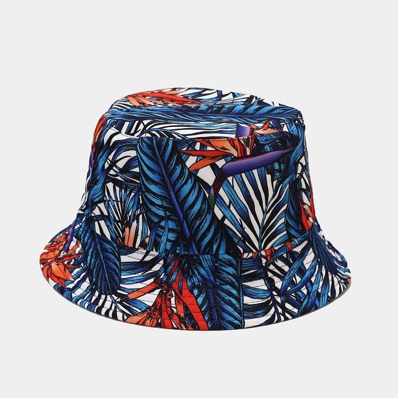 Classic Vintage Print Doublesided Sun Hat For Men Women Summer Outdoor Uv Protection
