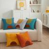 Abstract Simple Embroidery Cushion Cover 45X45Cm Chenille Pillow Cover Geometric Rising Sun Tufted Pillowcase For Sofa Couch Bed