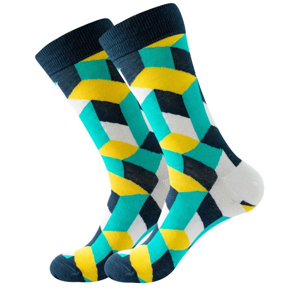 Striped multicolor street skateboarding funny socks for men and women
