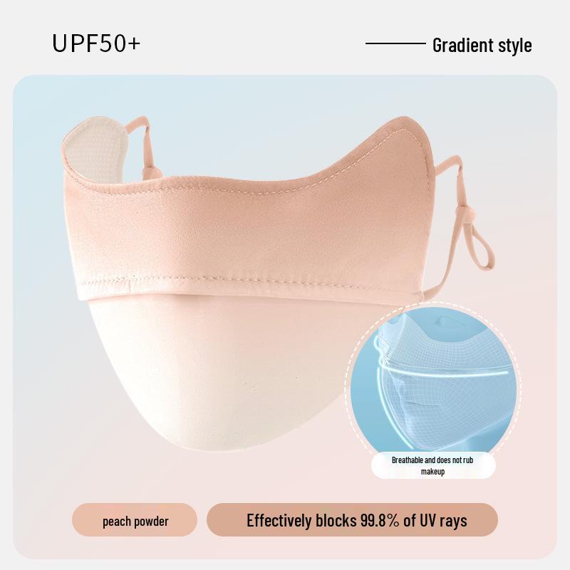 UV Protection Gradient Face Veil: Breathable 3D Eye Corner Shield for Summer Outdoor Use