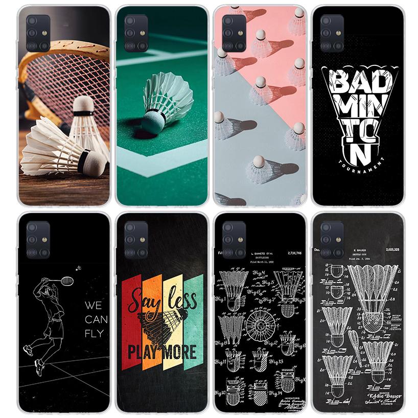 Badminton Sport Handyhülle Für Samsung Galaxy A52 A51 A50S A32 A22 A12 A02S A72 A71 A31 A70 A30S Note 20 Ultra 10 Plus S10 Galax