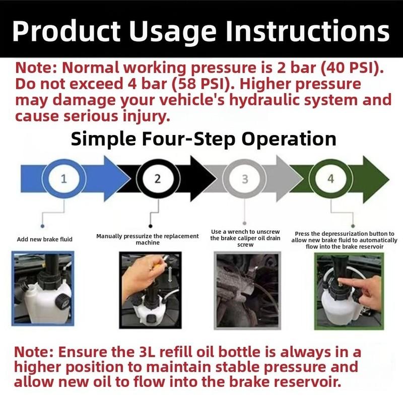 With Adaptors 3L Manual Transmission Fluid Pump Save Time Pressure Pumping Car Manual Brake Fluid Bleeder Kit Professional