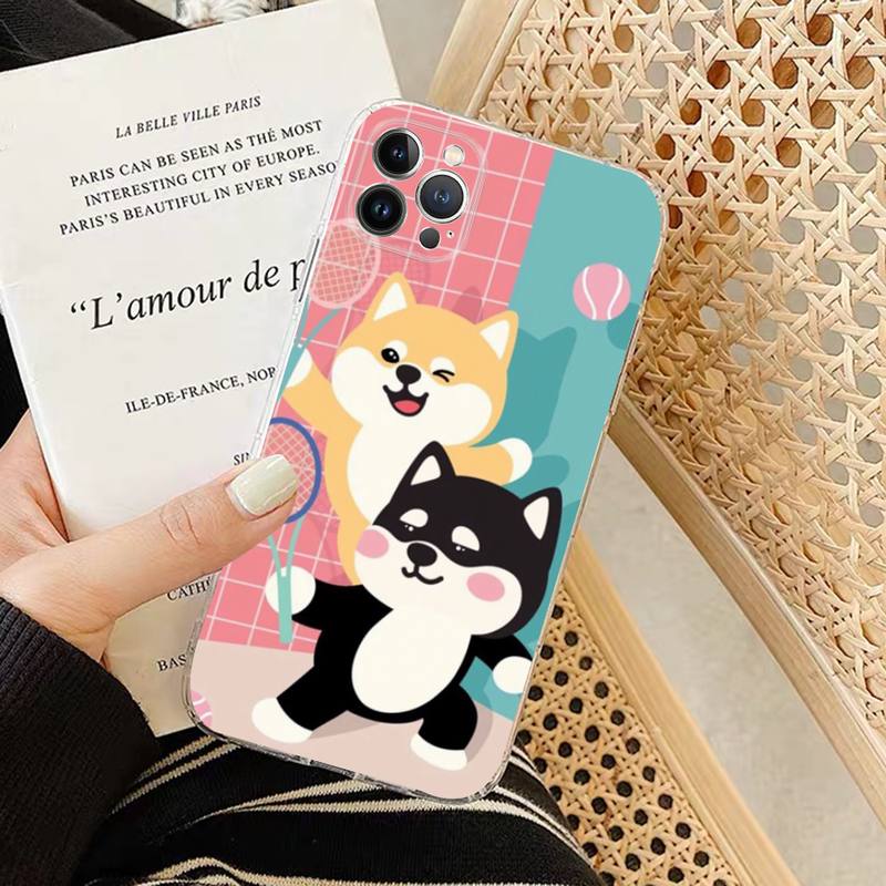 Cartoon Dog Corgi Phone Case Silicone Soft for iphone 14 13 12 11 Pro Mini XS MAX 8 7 6 Plus X XS XR Cover