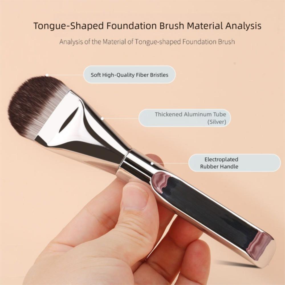 Ultra-thin Foundation Brush Non-marking No Powder Concealer Brush Wide Tongue Flat Head Makeup Brush Women Beauty Tools